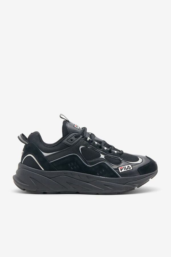 Fila Trigate Plus Men's Sneakers - Black/Navy/Metal Silver,NZ 87-53602